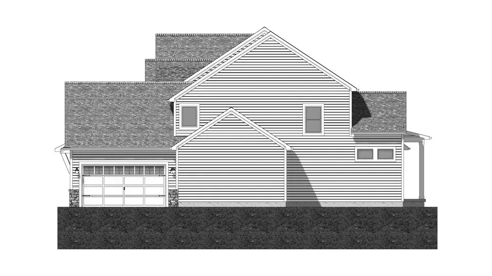 The Briarwood house plan, exterior view 2